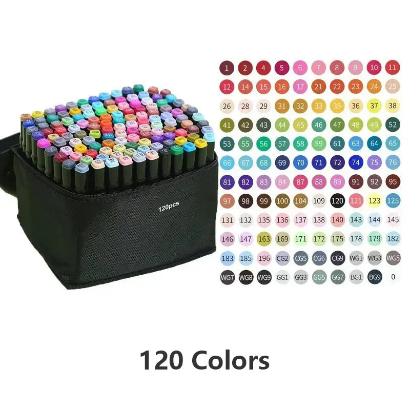24–168 Color Brush Marker Pen Set – Manga &amp; Art Supplies