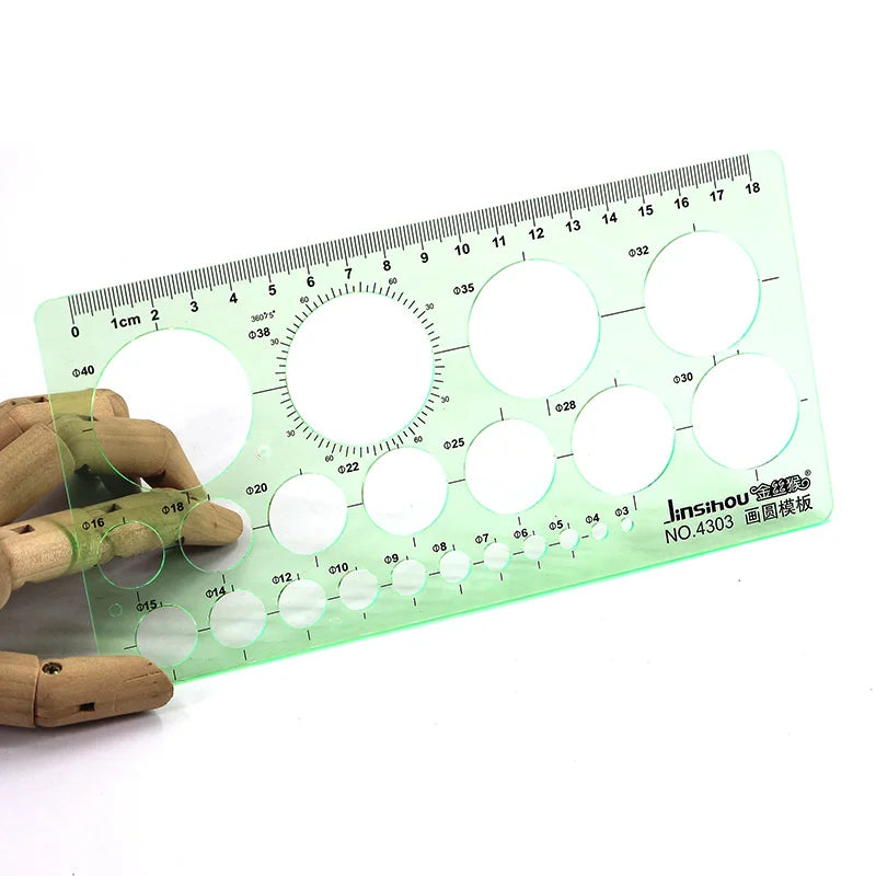 Green Geometric Drawing Template Ruler – Student Mapping Tool