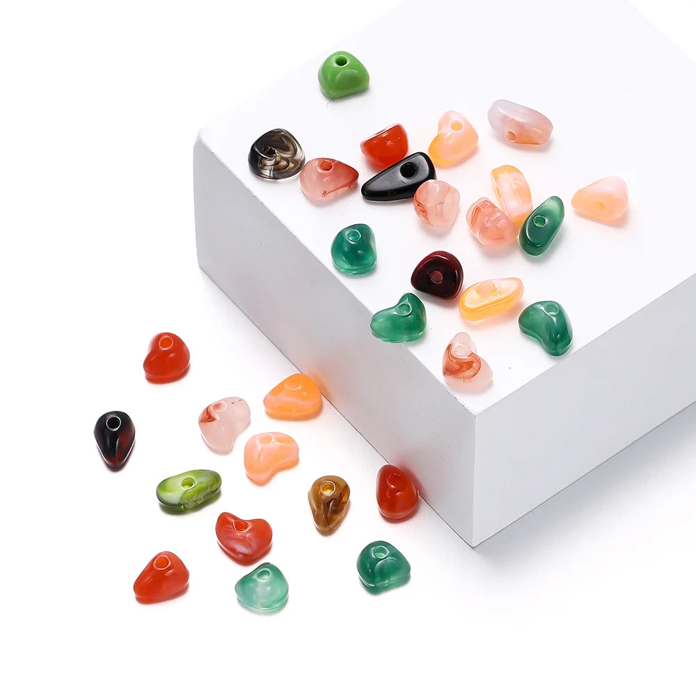 50/100pcs 5-8mm Irregular Acrylic Stone Beads
