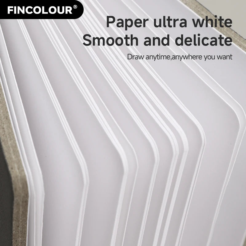 FINECOLOUR Mini Watercolor Journal – 80×100mm, 200gsm, 26 Pages