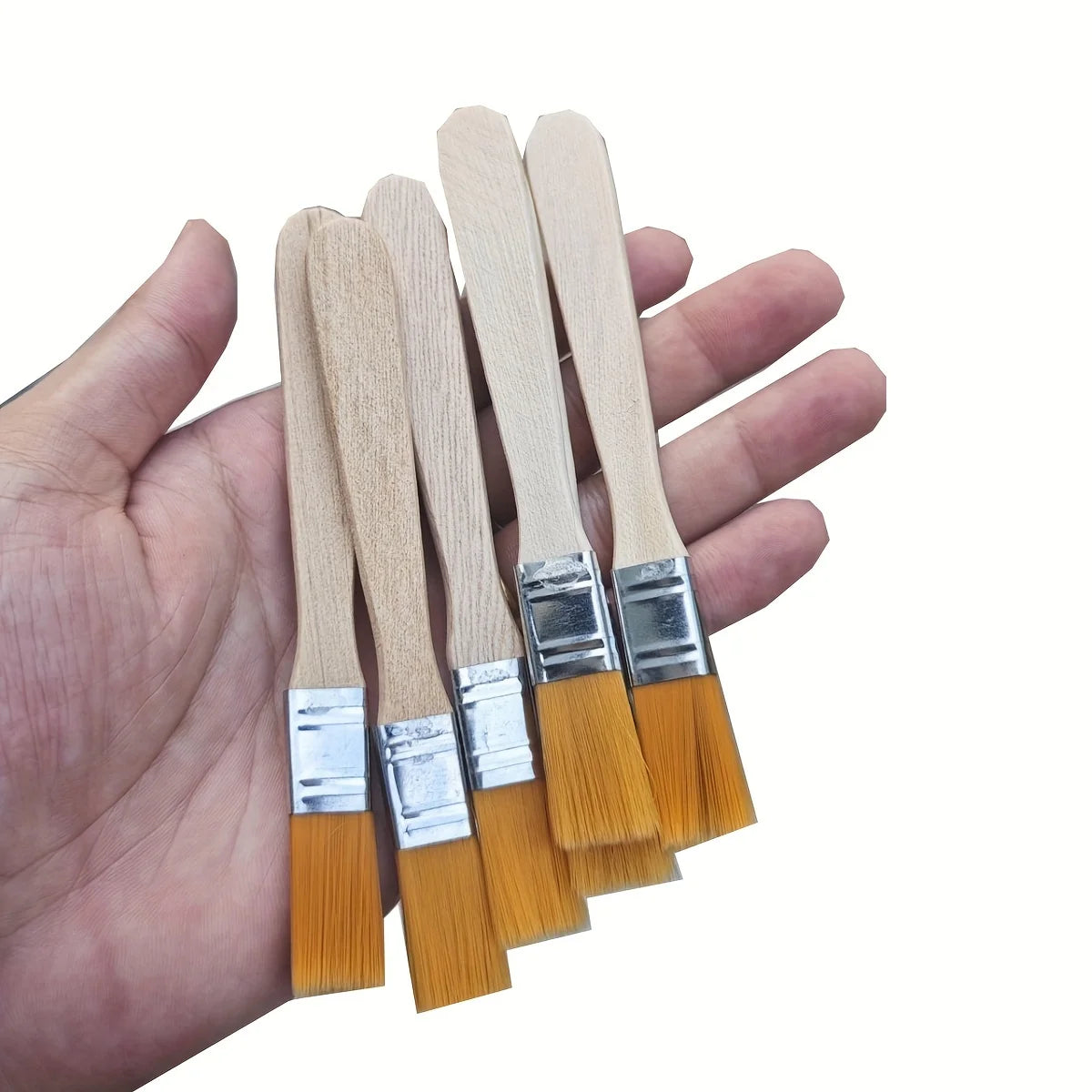 24/48/72pcs Nylon Paint Brush Set – Short Handle Art & Cleaning Brushes