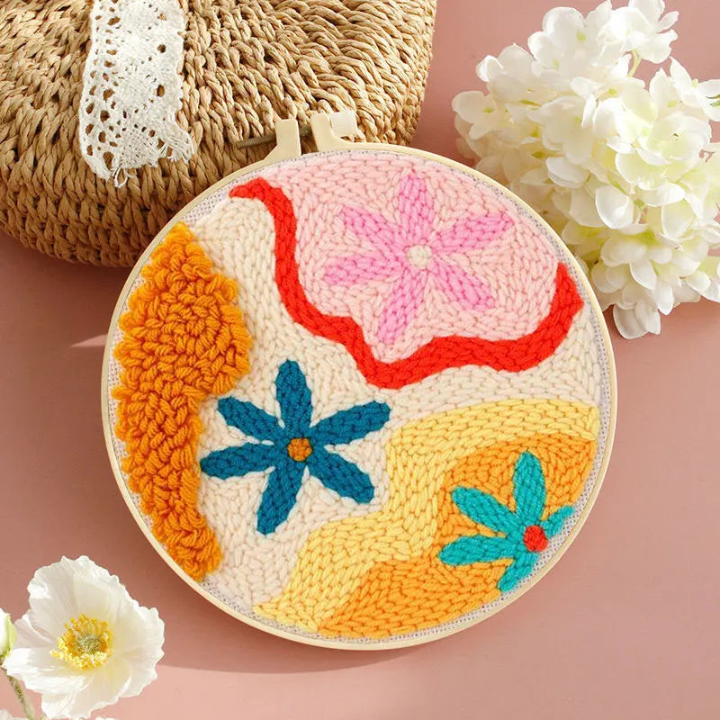 Craft Punch Needle Starter Kit – Sunflower Pattern Rug Set