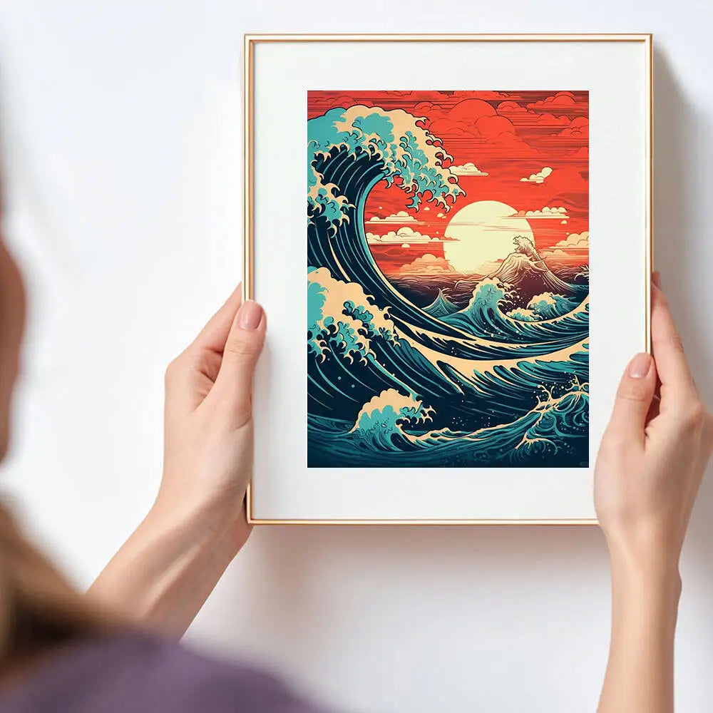 Huacan Sea Sunset Diamond Painting Kit – Full Drill Mosaic Set