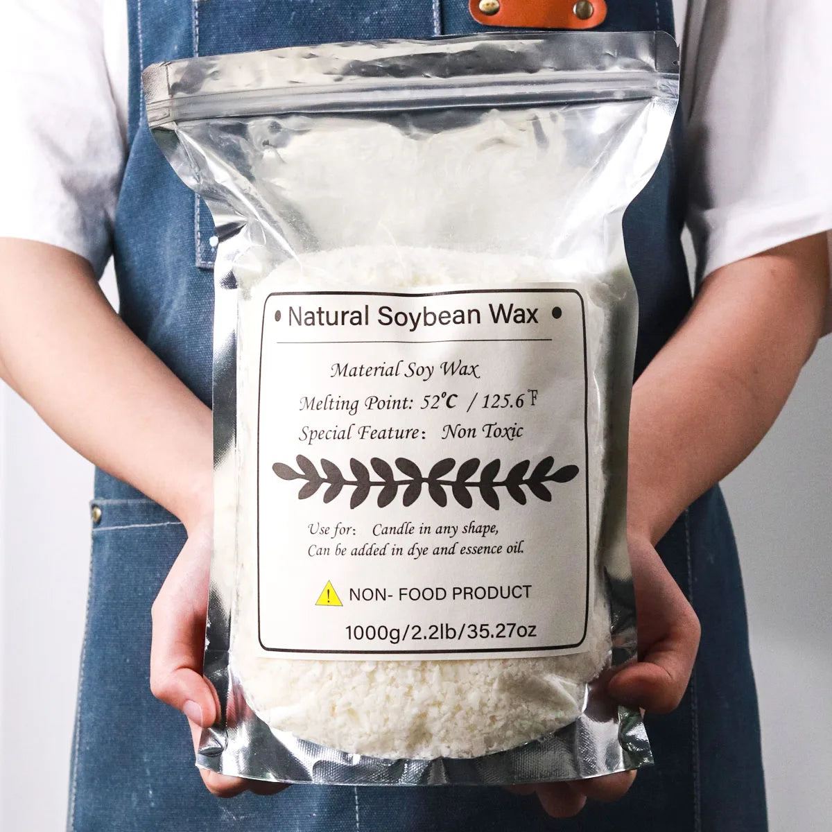 1KG Natural Soy Wax – 100% Pure Candle Making Material