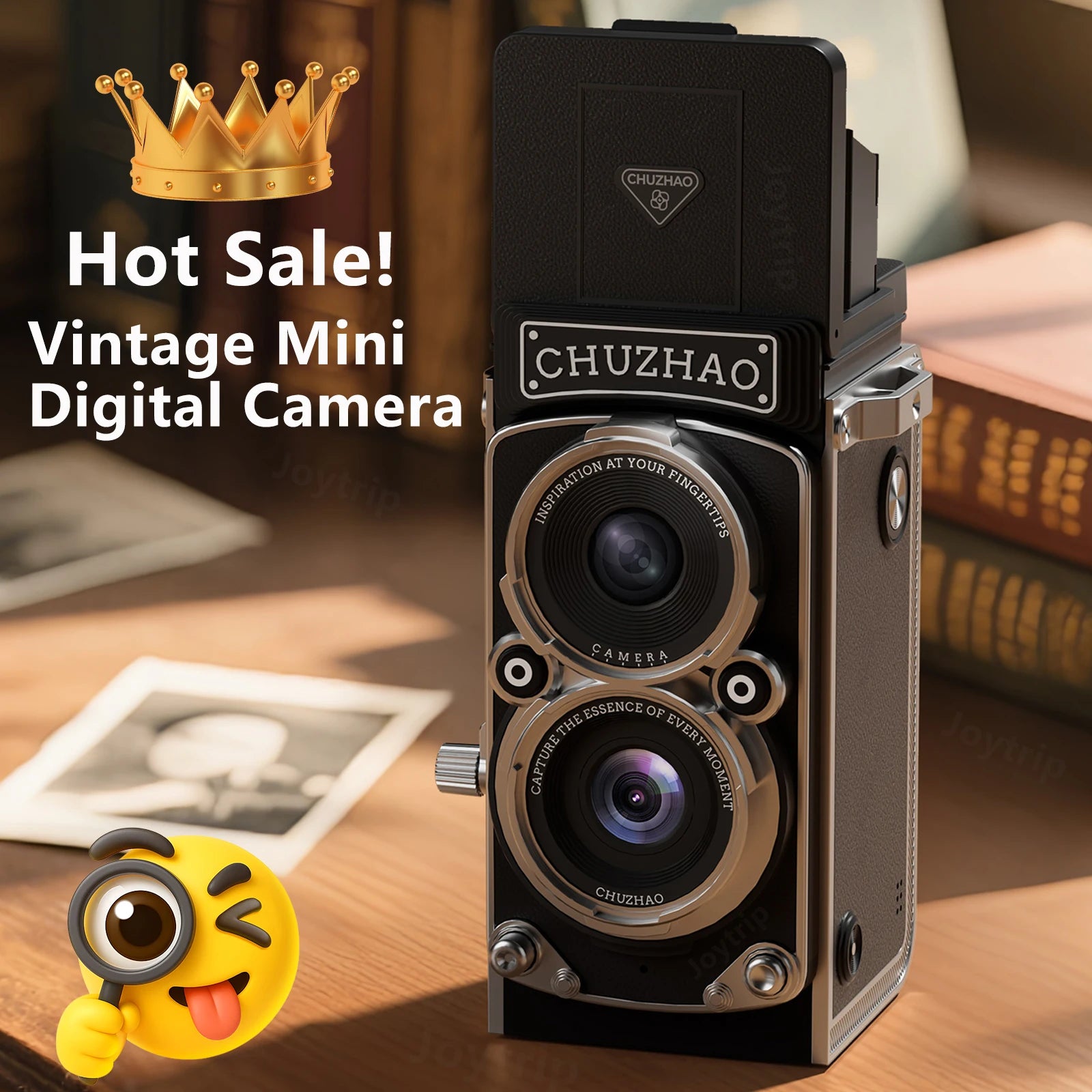 CHUZHAO Vintage Mini Digital Camera – 12MP, 1080P FHD, Autofocus