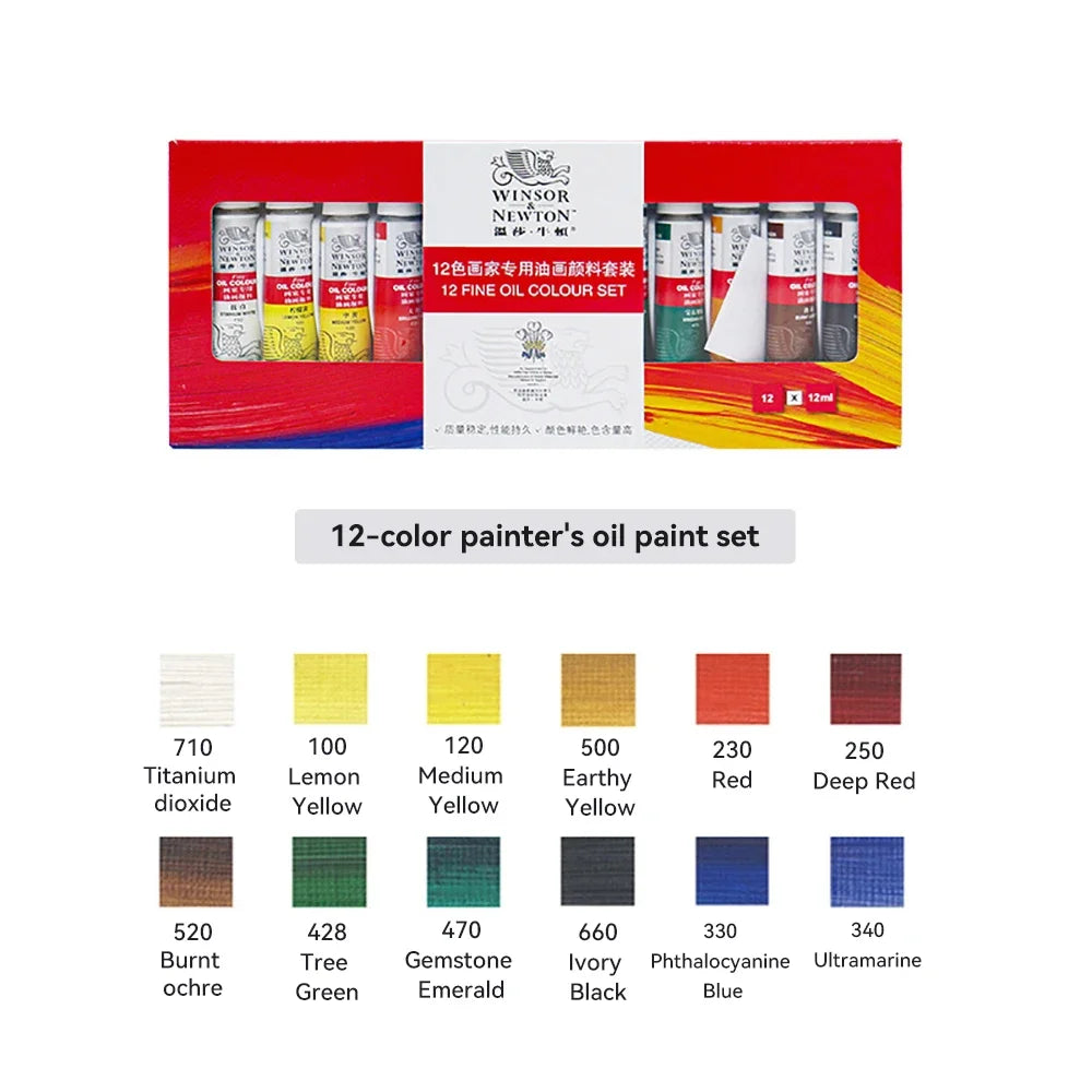 Winsor &amp; Newton Professional Oil Paint Set (12ml Tubes)