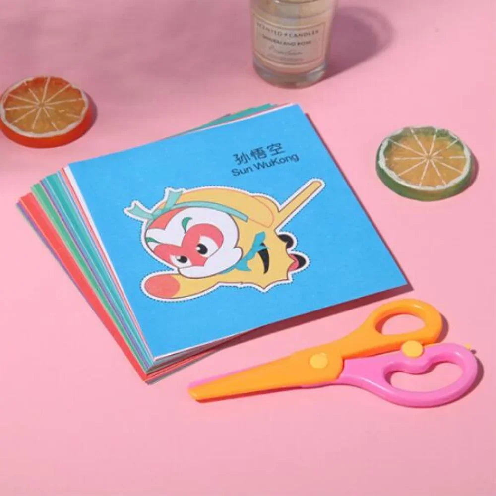 48-Piece Kids Handmade Paper Cut Craft Set