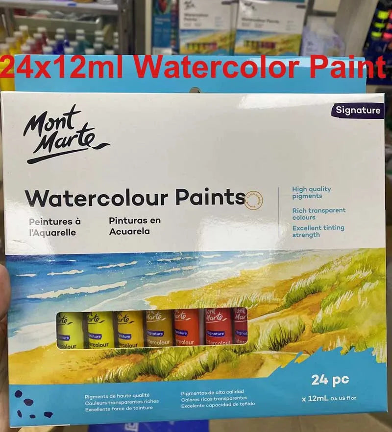 Gouache Paint Set – 12/24/36 Colors, 6ml Tubes for Artists &amp; Students