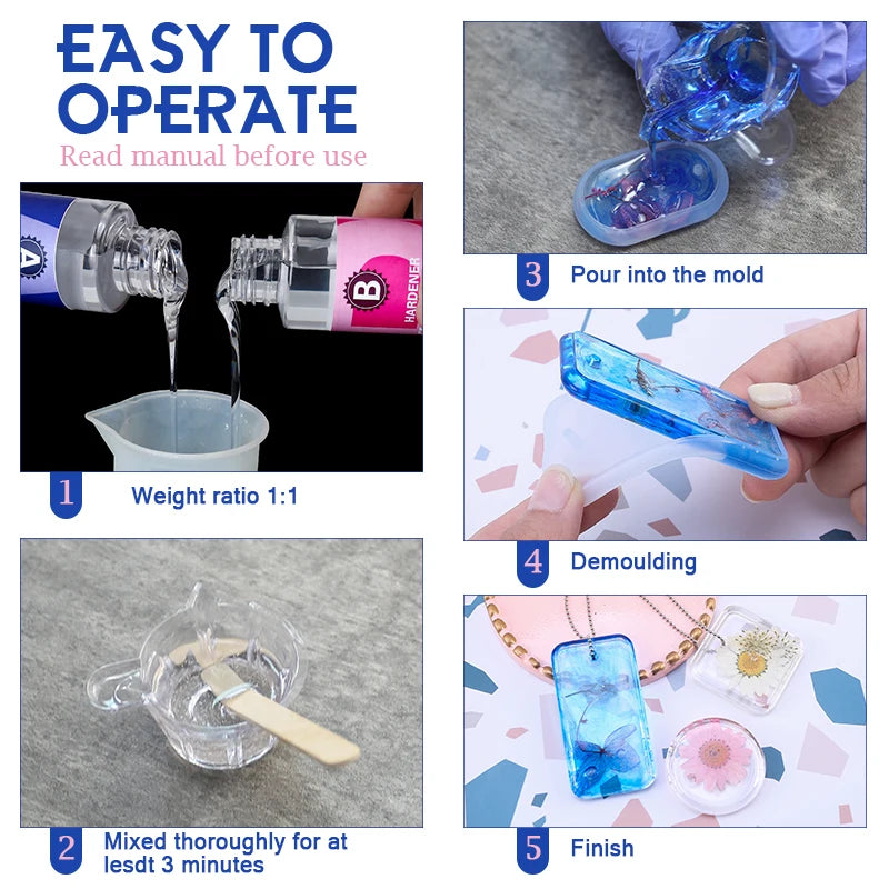 Crystal Clear 1:1 Epoxy Resin Kit for Art &amp; Jewelry