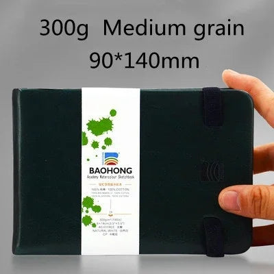 Baohong PU Watercolor Sketchbook – 100% Cotton, 300gsm