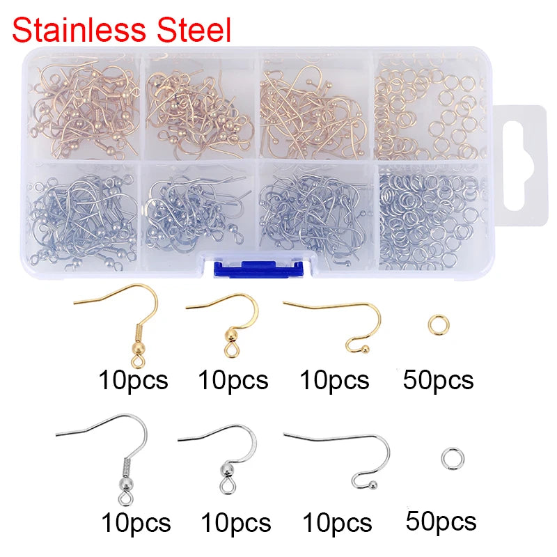 Jewelry Making Findings Kit – Jump Rings, Clasps &amp; Hooks Set in Organizer Box