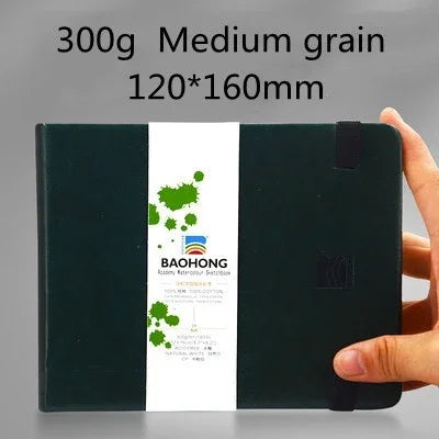 Baohong PU Watercolor Sketchbook – 100% Cotton, 300gsm