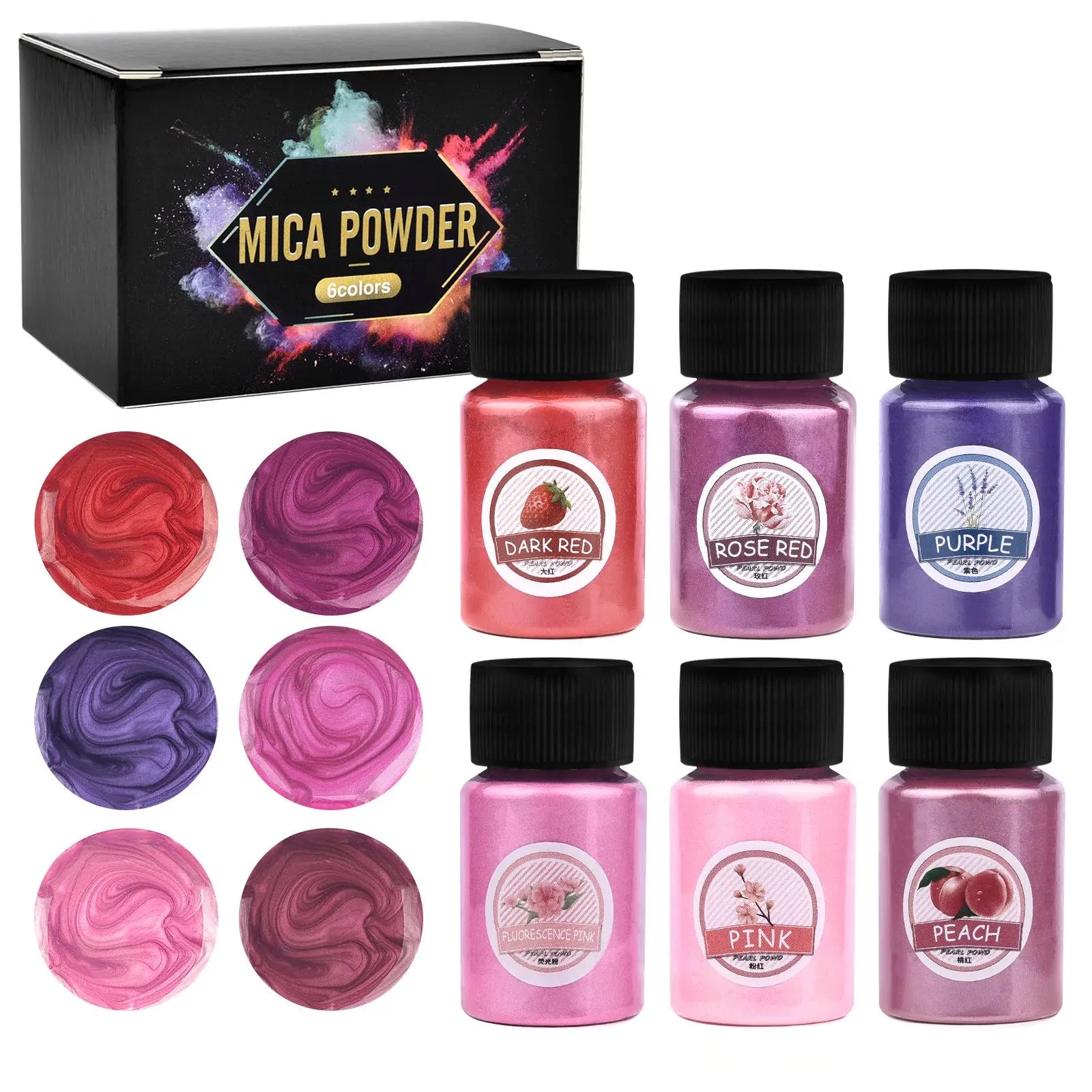 6-Color Pearl Powder Pigment Set for Resin