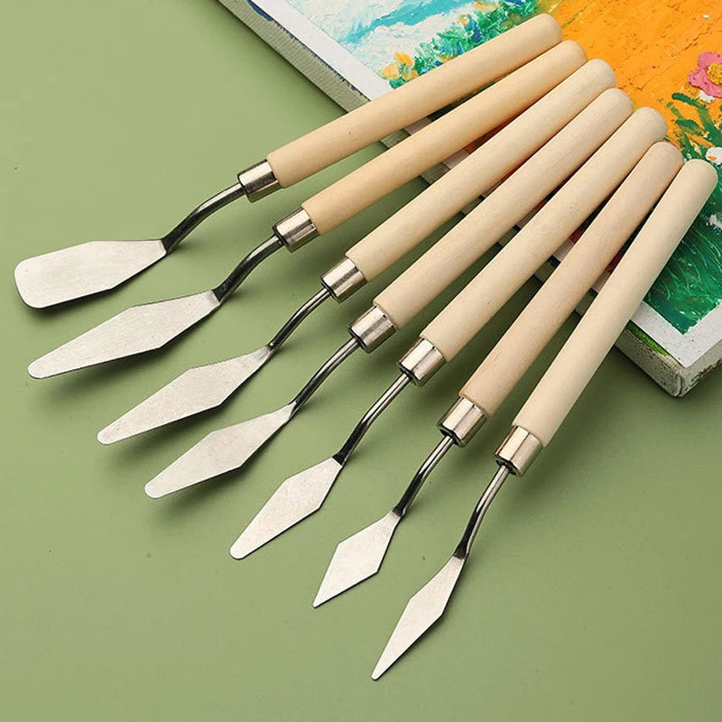 7-Piece Stainless Steel Painting Knife Set