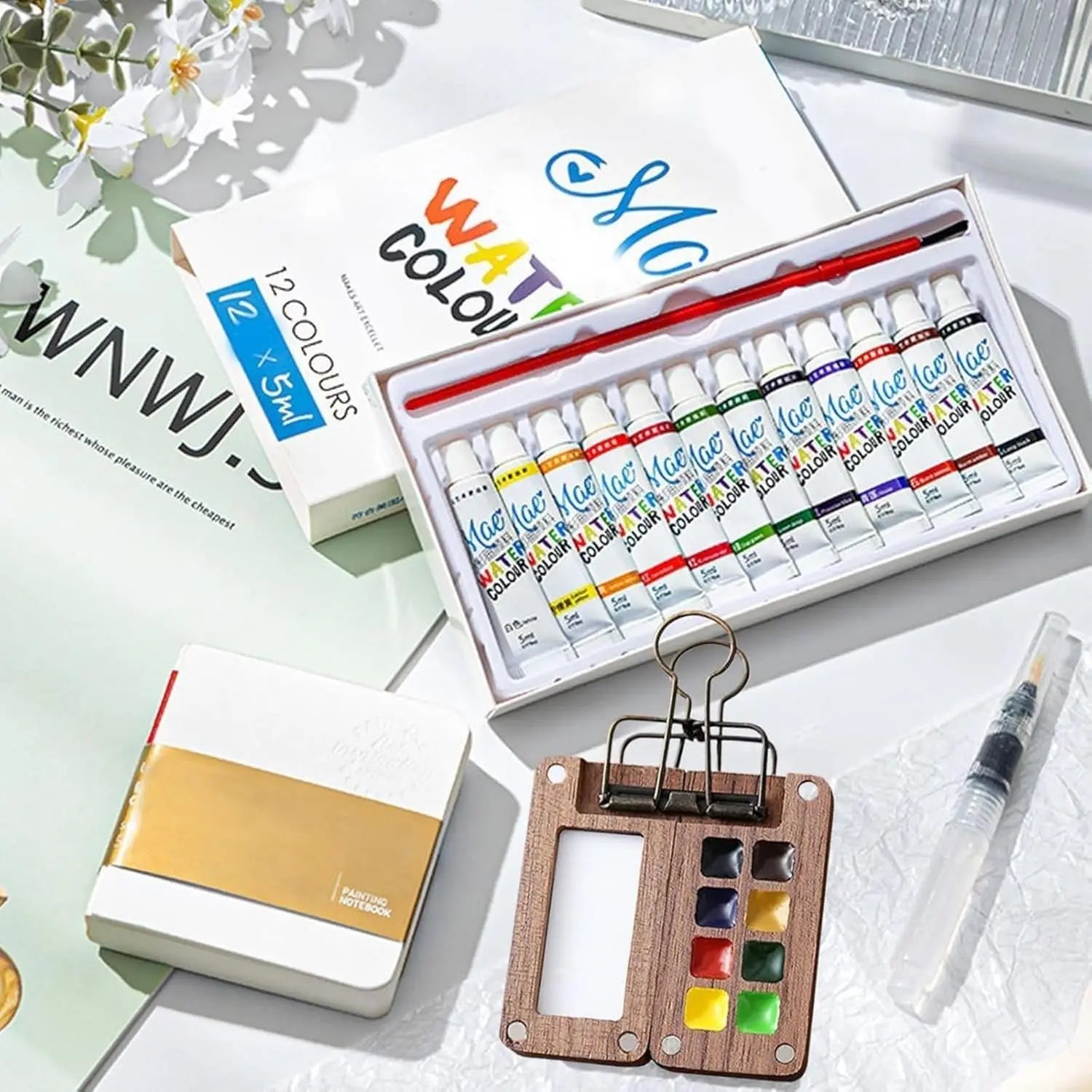 Pocketartist Mini Watercolor Travel Set – Portable Paint Palette