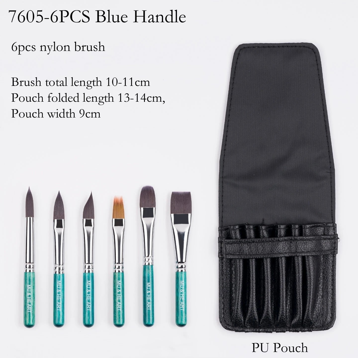 Mini Watercolor Artist Brush Set with PU Pouch