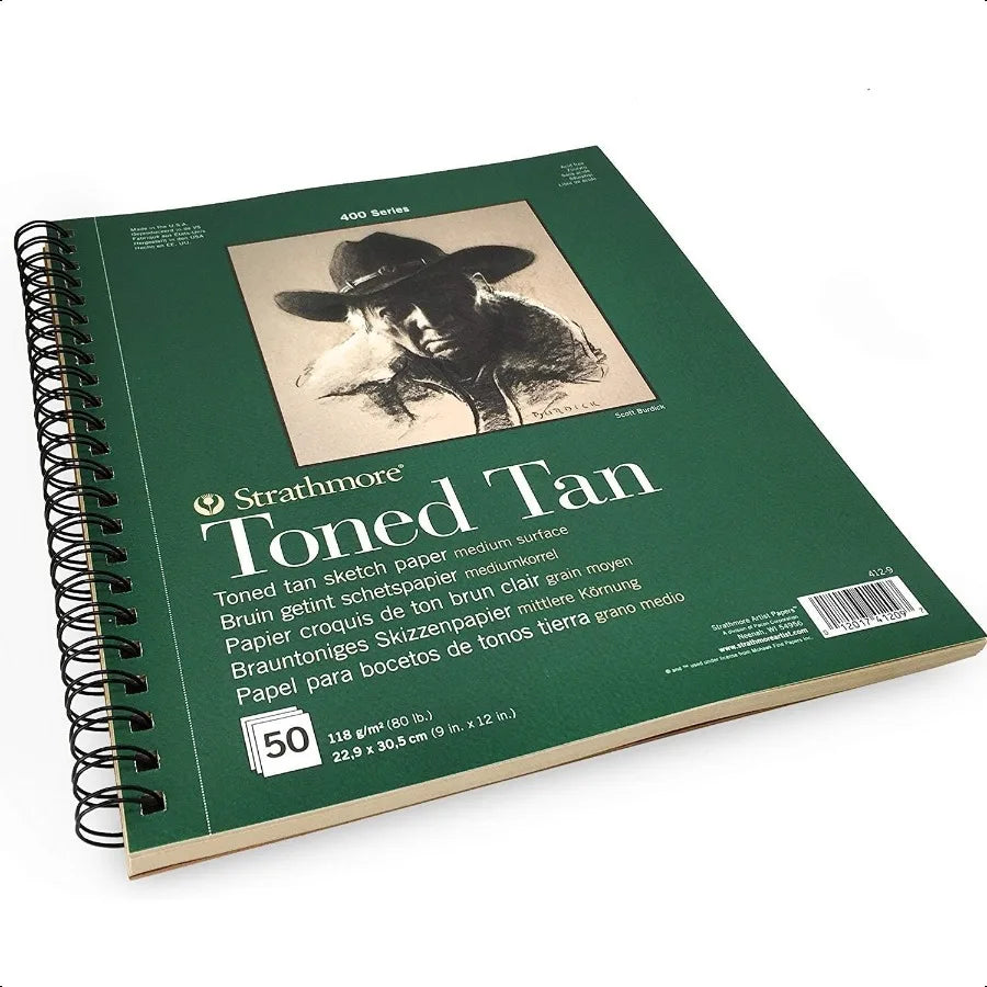 Strathmore 400 Sketch Pad – Toned Tan, 9x12", 50 Sheets