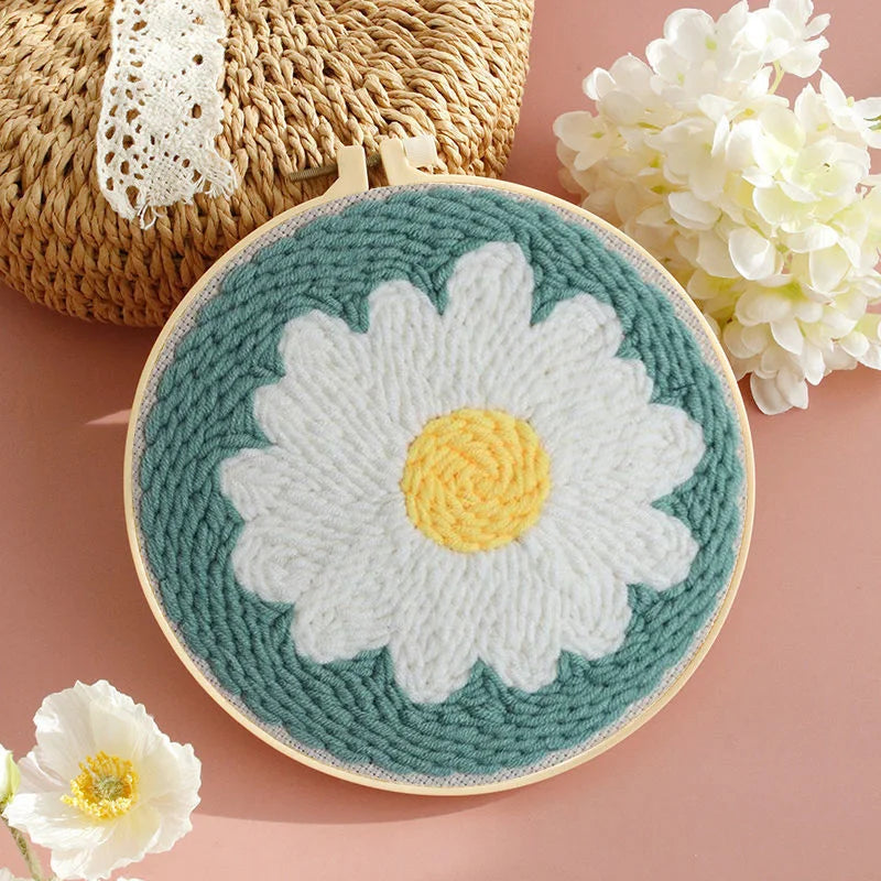 Craft Punch Needle Starter Kit – Sunflower Pattern Rug Set