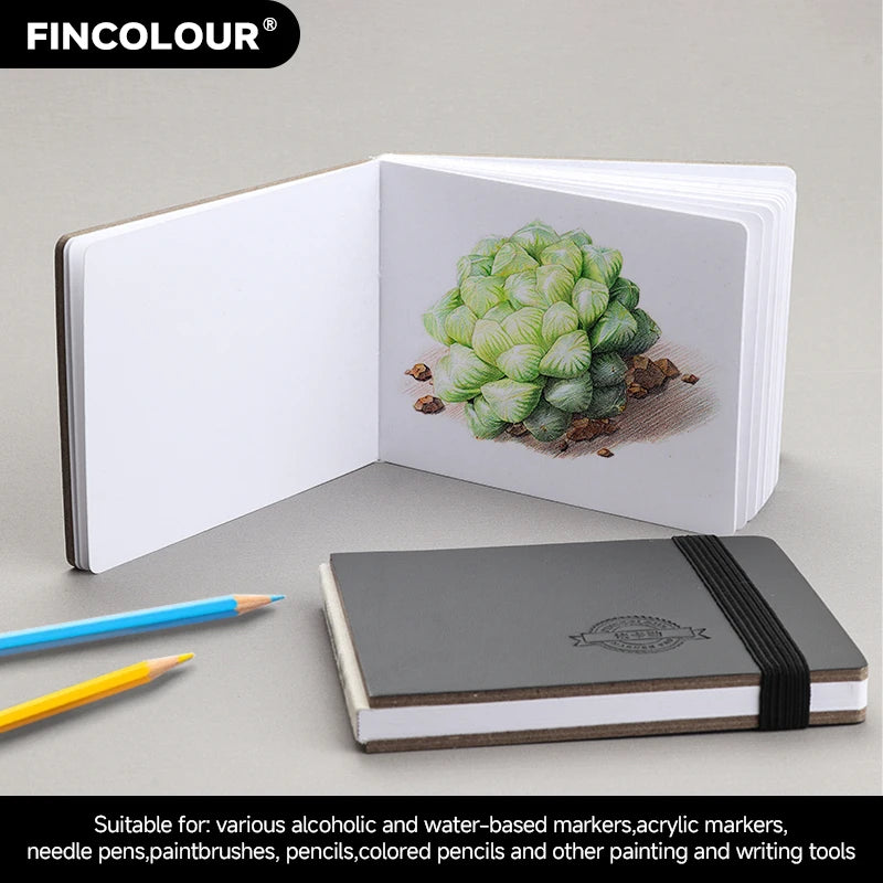 FINECOLOUR Mini Watercolor Journal – 80×100mm, 200gsm, 26 Pages