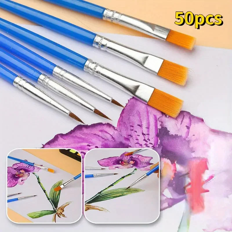 50pcs Paint Brush Set