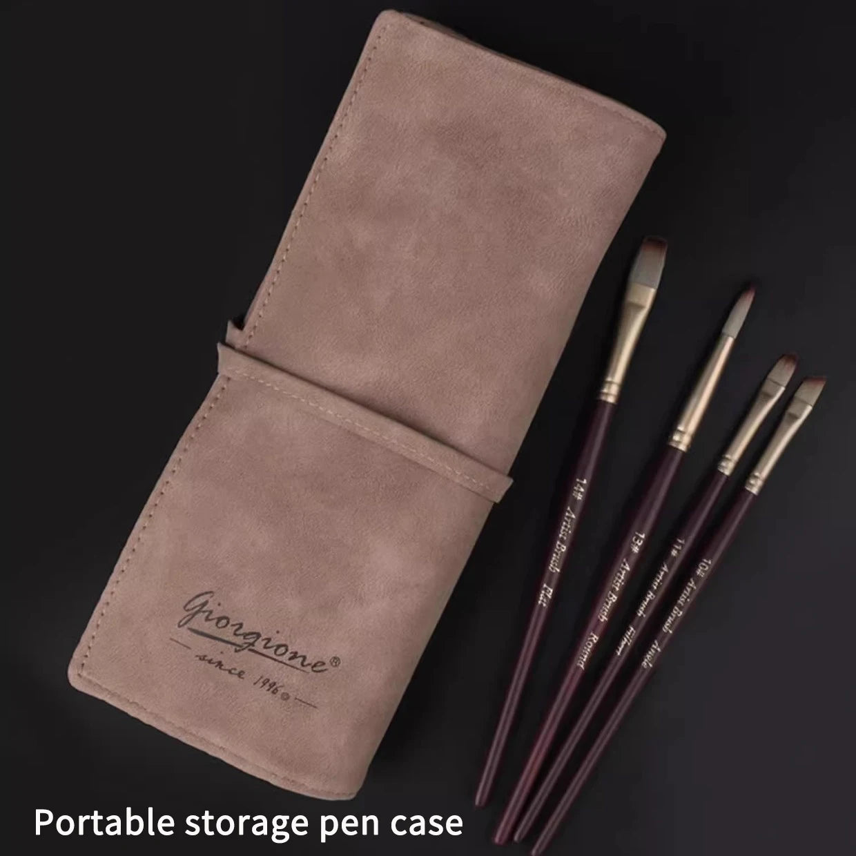 25-Piece Acrylic &amp; Oil Paint Brush Set with Wooden Handles