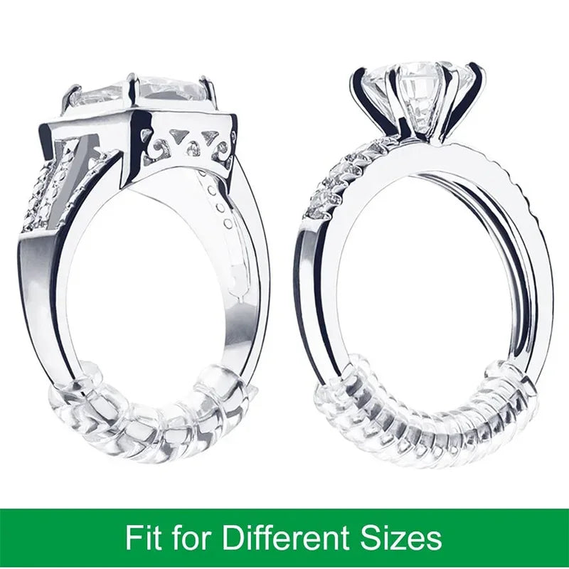 4pcs Ring Size Reducer Set – Invisible Spiral Resizing Jewelry Guard