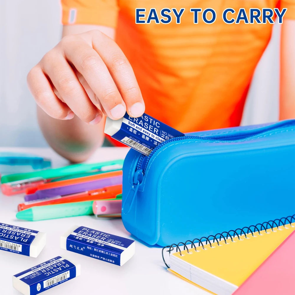 2B Soft Erasers – 1–90pcs Bulk PVC Erasers for School &amp; Art