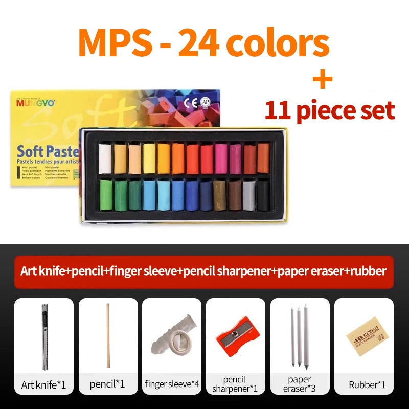 MUNGYO Soft Pastels – Non-Toxic Artist Chalks