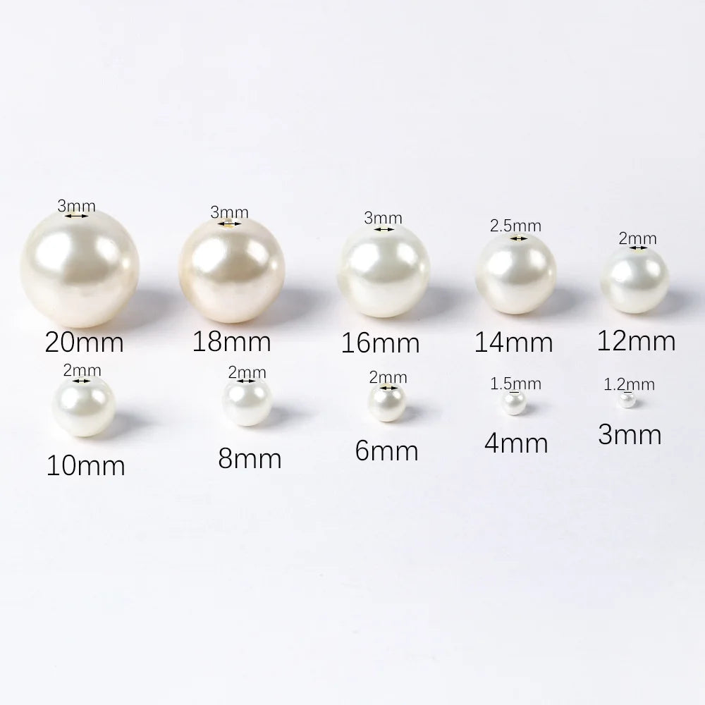 500pcs Imitation Pearl Beads – 3/4/6/8/10mm