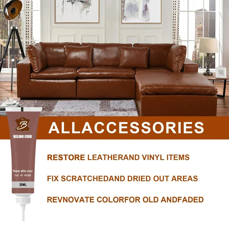 20ml Leather Repair Gel – Scratch &amp; Crack Fix for Sofa, Car Seats, Accessories