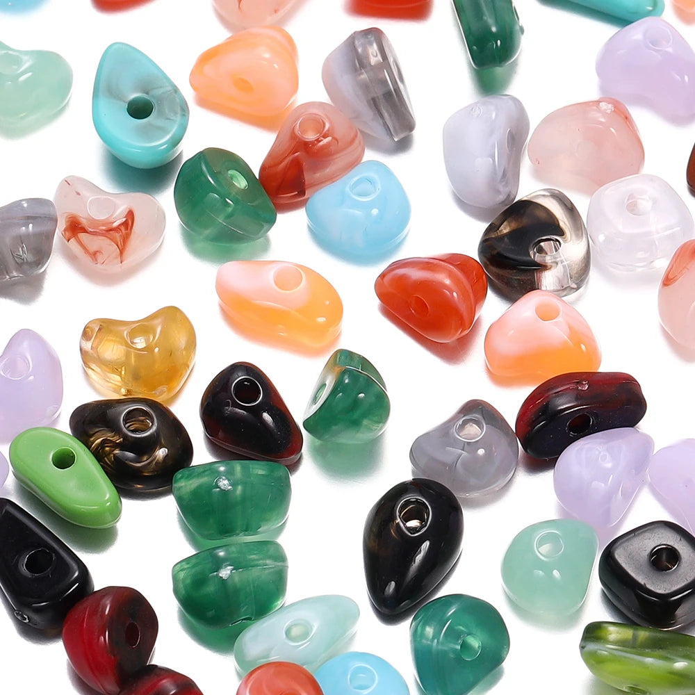 50/100pcs 5-8mm Irregular Acrylic Stone Beads