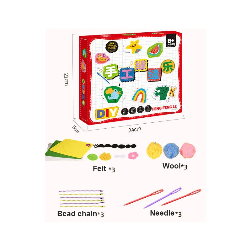 Cartoon Animal Punch Needle Kit – Pig, Rabbit, Bear