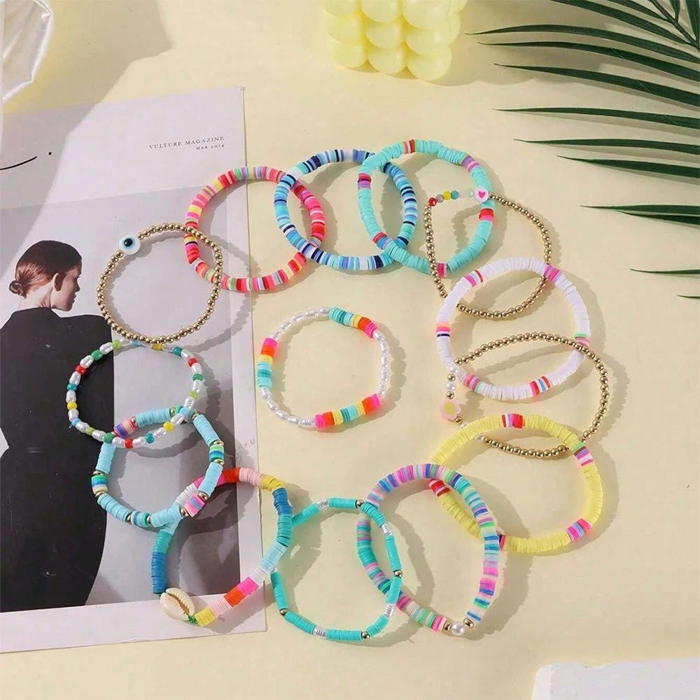 6mm Polymer Clay Spacer Beads – Flat Round Bead Set for DIY Jewelry