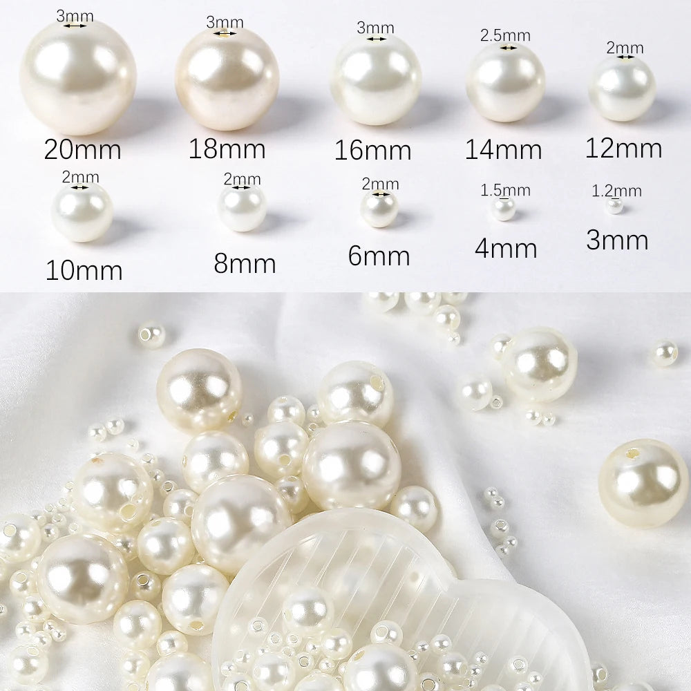 500pcs Imitation Pearl Beads – 3/4/6/8/10mm