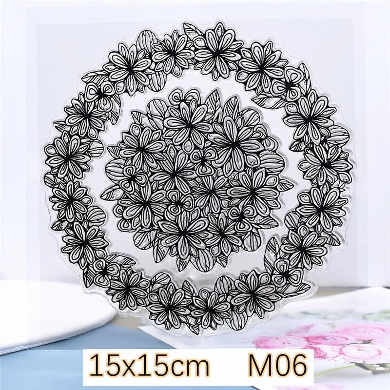 SNASAN Leaf &amp; Flower Clay Texture Stamp Sheets