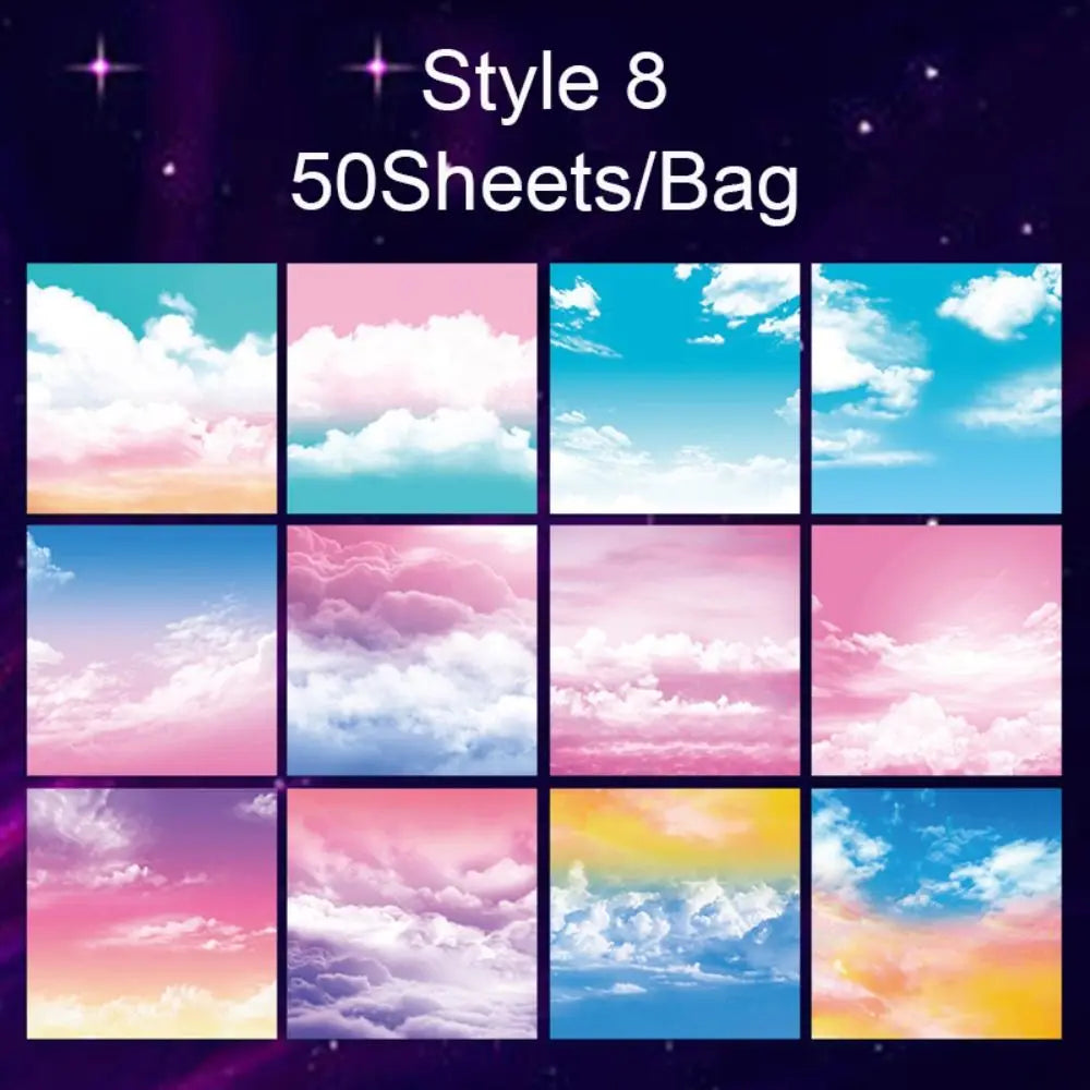 Square Star Sky Constellations Origami Paper – Double-sided