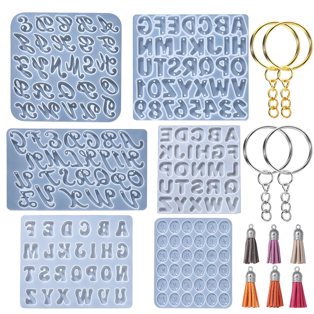 Alphabet & Number Epoxy Resin Mold – DIY Jewelry, Keychains & Crafts