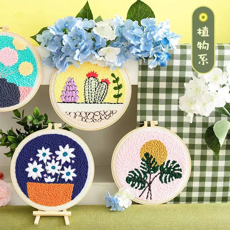 Craft Punch Needle Starter Kit – Sunflower Pattern Rug Set