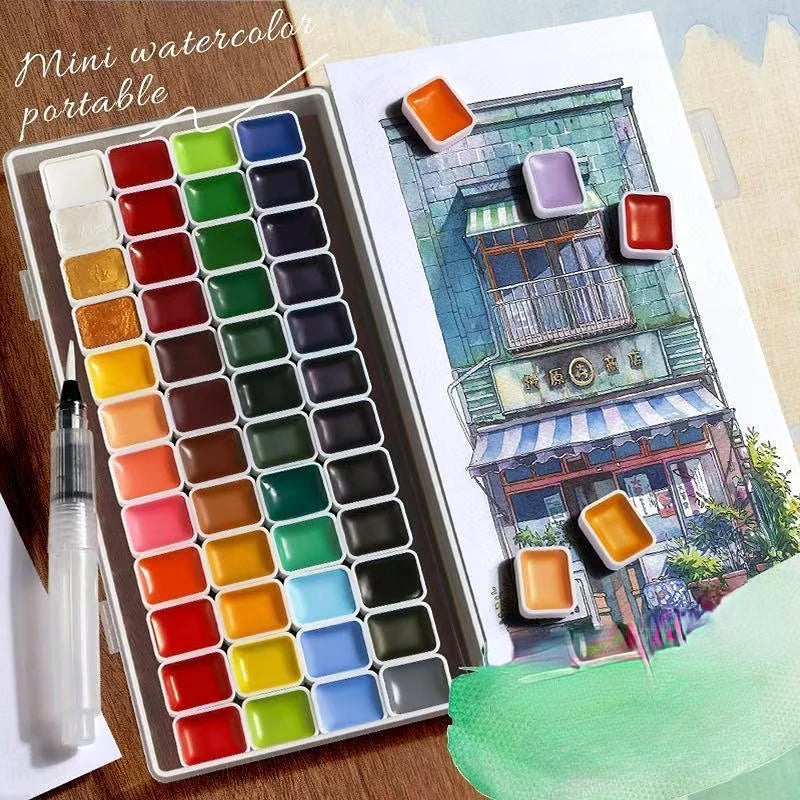 Professional Watercolor Paint Set (24–130 Colors)