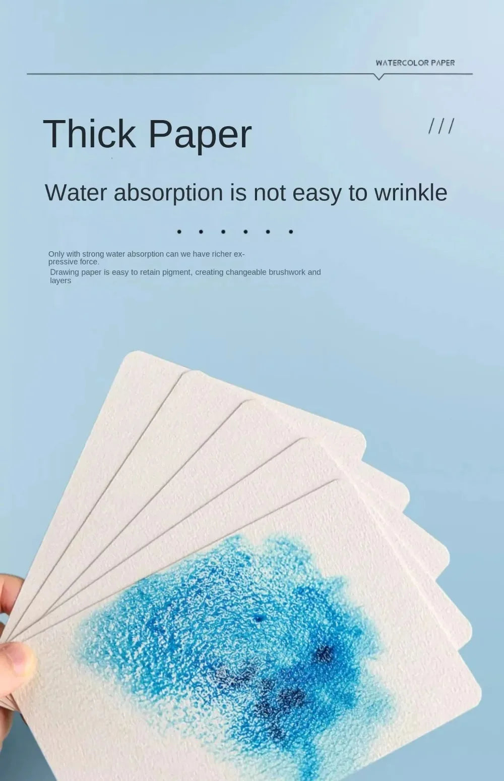50pcs Blank Watercolor Paper Cards