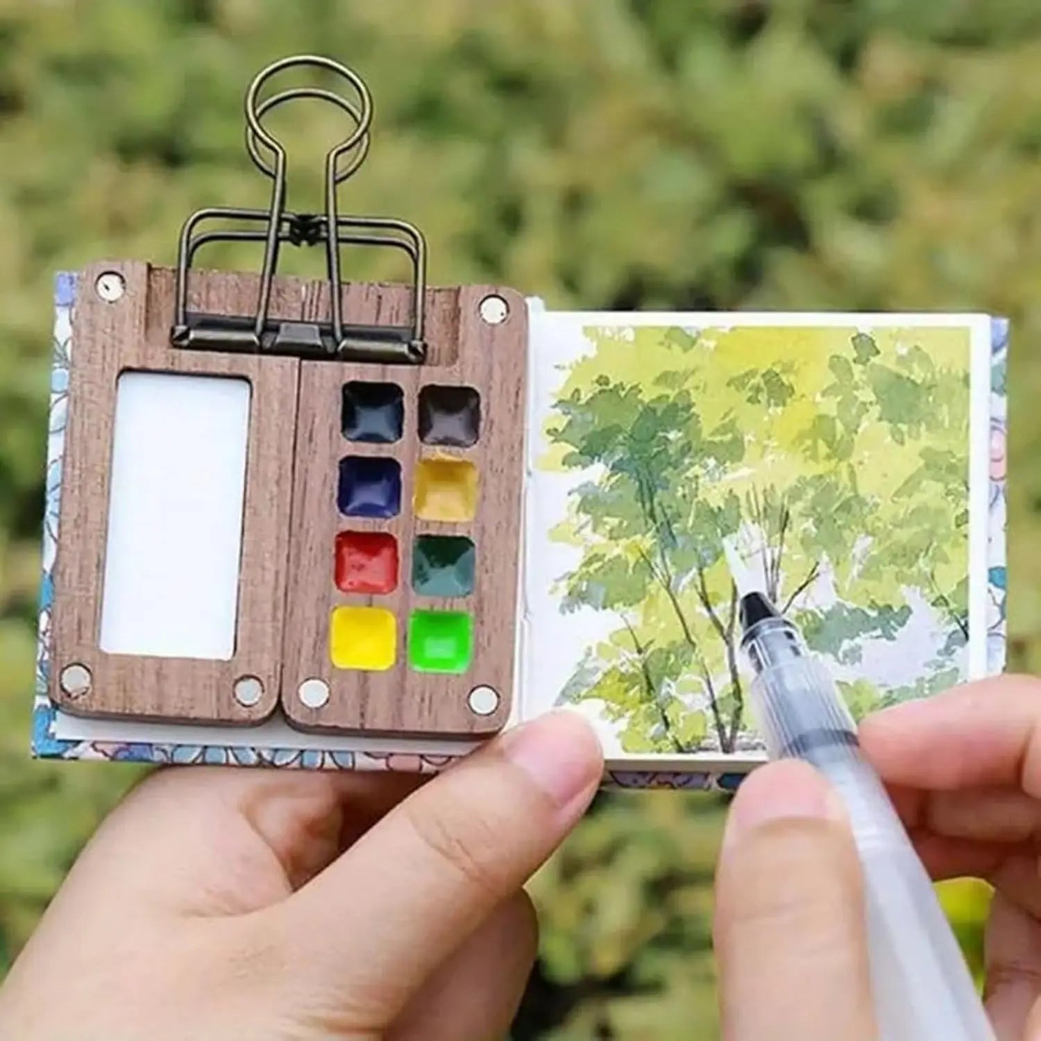 Pocketartist Mini Watercolor Travel Set – Portable Paint Palette