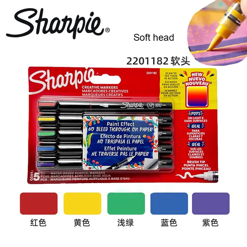 Sharpie Creative Acrylic Marker Pen Painted Graffiti, Painting Pen, DIY Glass, Ceramic, Quick-drying, Non-fading Art Stationery