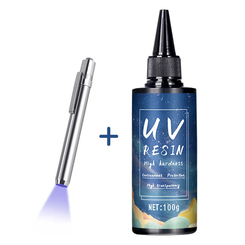 UV Resin Glue – High Transparency, Fast Curing, DIY Jewelry Epoxy