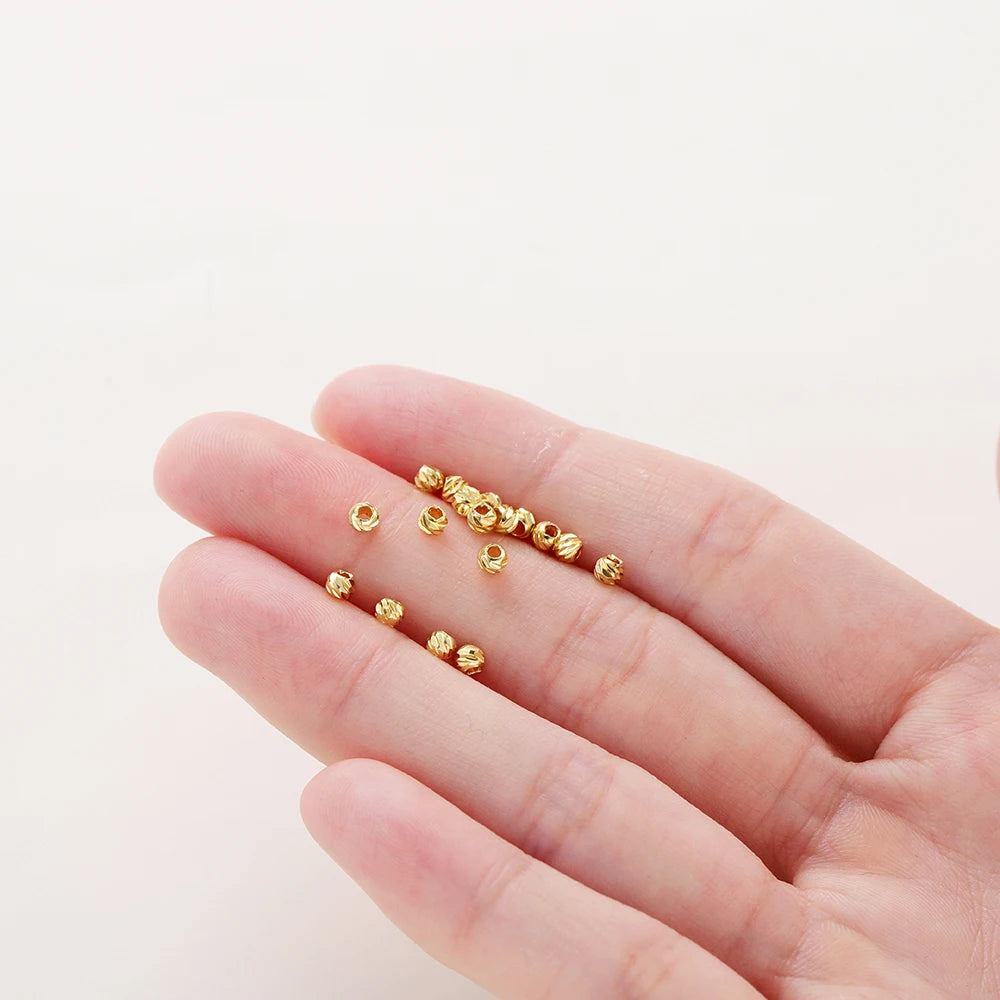 20pcs 18K Gold Plated Flower Spacer Beads