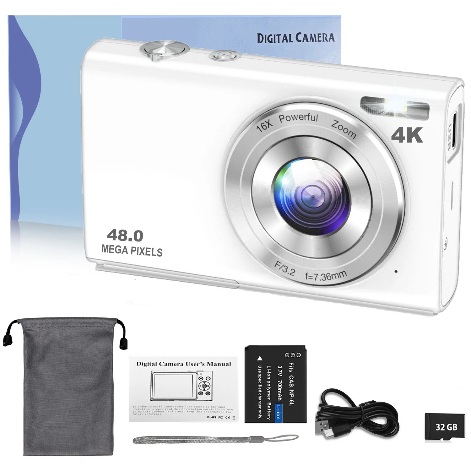 4K Autofocus Digital Vlogging Camera (48MP)