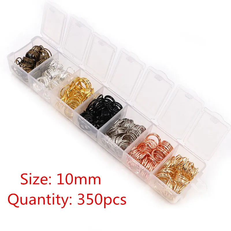 Multi-Size Open Jump Rings Set – 8 Colors, 3-10mm