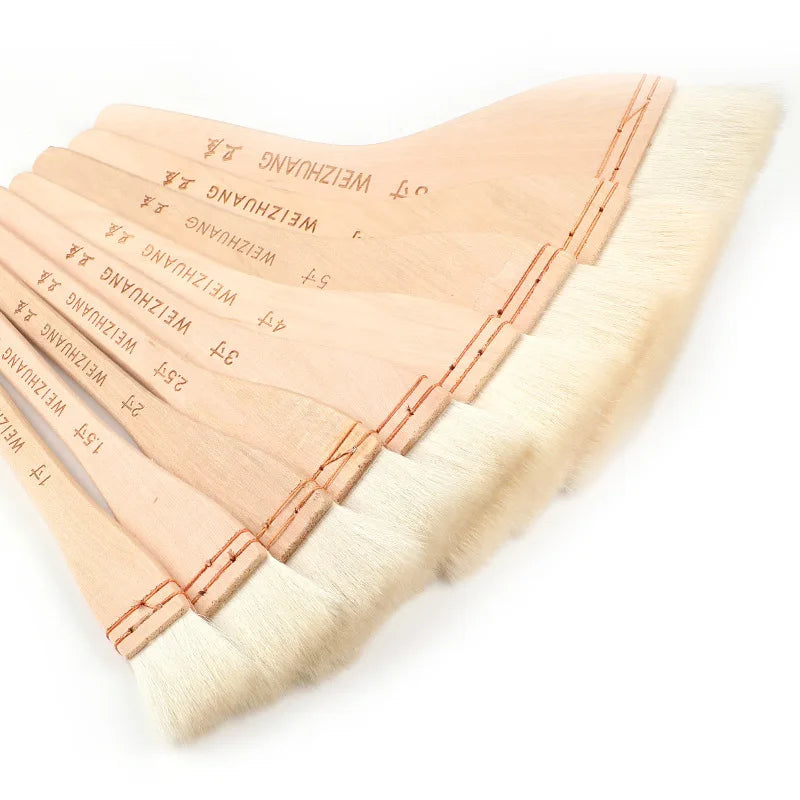 Flat Paddle Paint Brush with Long Handle (1–4 Inch)