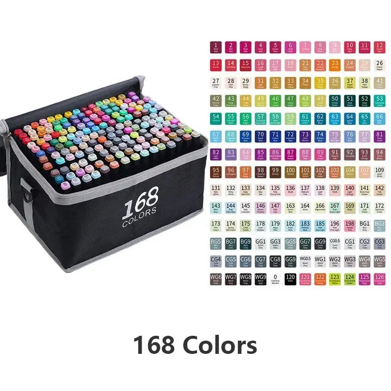 24–168 Color Brush Marker Pen Set – Manga &amp; Art Supplies