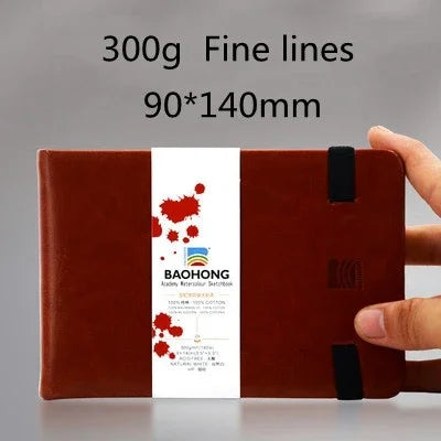 Baohong PU Watercolor Sketchbook – 100% Cotton, 300gsm