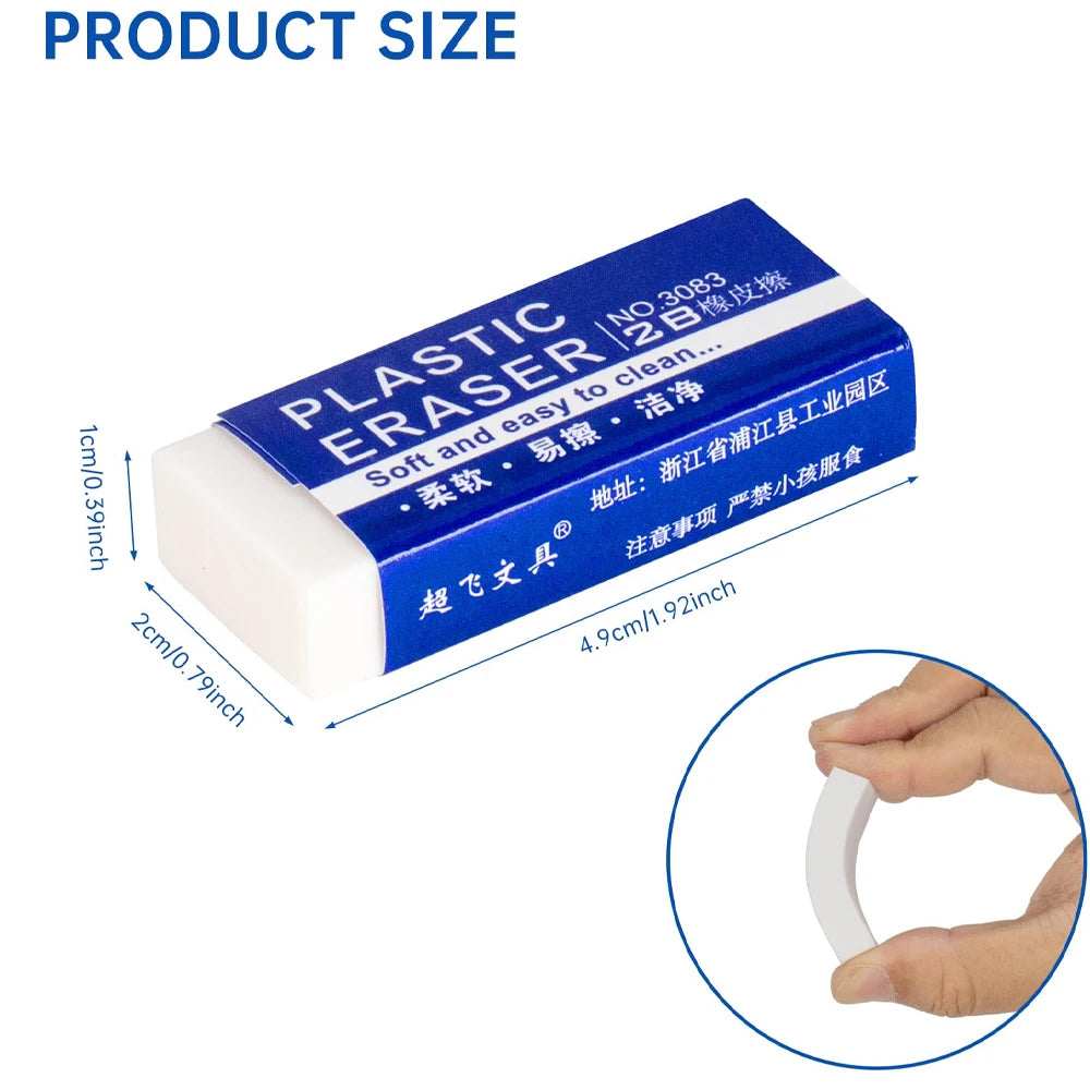 2B Soft Erasers – 1–90pcs Bulk PVC Erasers for School &amp; Art
